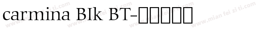 carmina BIk BT字体转换